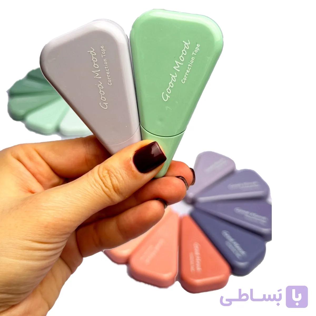 لاک غلط گیر نواری مثلثی 6 متری در 4 طیف رنگ مختلف بسته 6 عددی — تصویر 1