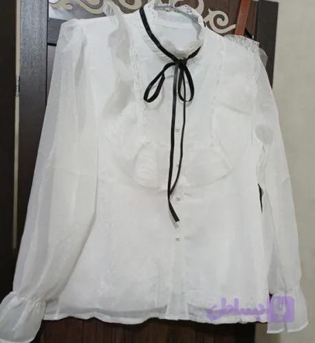 شومیز مجلسی یقه گل شکوفه S39