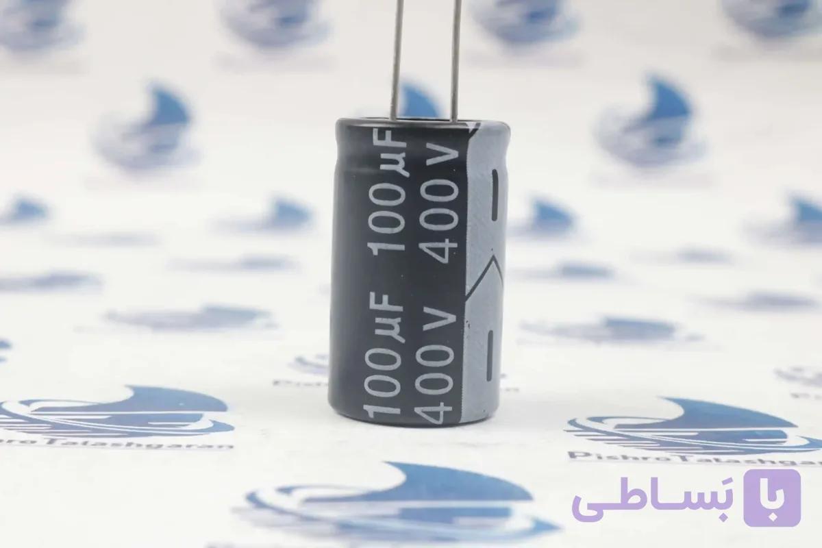 خازن الکترولیتی 100 میکرو فاراد 400 ولت — تصویر 1