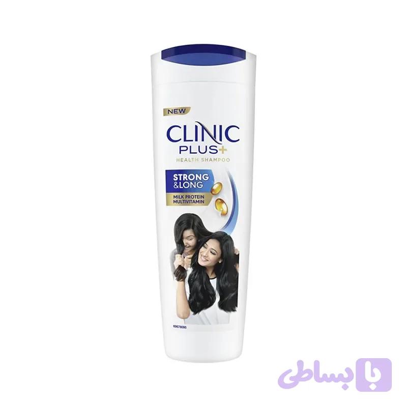شامپو کلینیک پلاس تقویت کننده و بلند کنندهحاوی پروتئین شیر و مولتی ویتامین (Clinic Plus Strong & Long Health Shampoo)