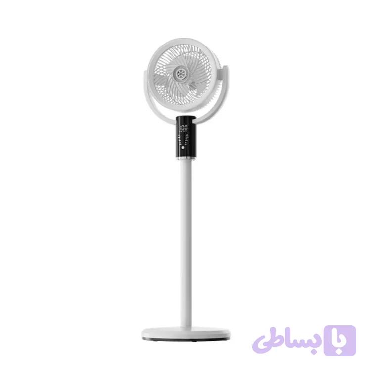 پنکه شارژی ایستاده و رومیزی مدل F5 | تاشو، ریموت‌دار با ۸ سرعت و تنظیم ارتفاع