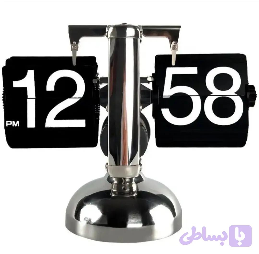 ساعت ورقه‌ ای مکانیکی رومیزی FLIP CLOCK | بدنه استیل 304 و نمایش 12 ساعته