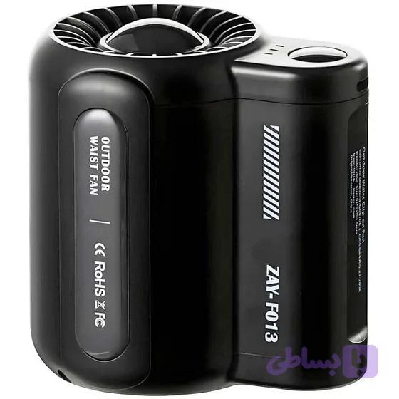 فن خنک‌کننده پوشیدنی شارژی ZAY-F013 | فن کمری توربینی با باد قوی مناسب رانندگی، موتورسواری و کار در گرما