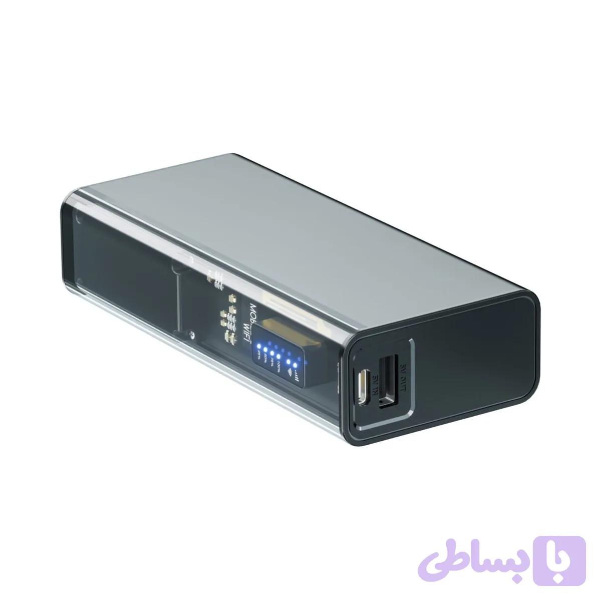 مودم جیبی 4G LTE وای‌فای با باتری ۸۰۰۰ میلی‌آمپرساعت و قابلیت پاوربانک
