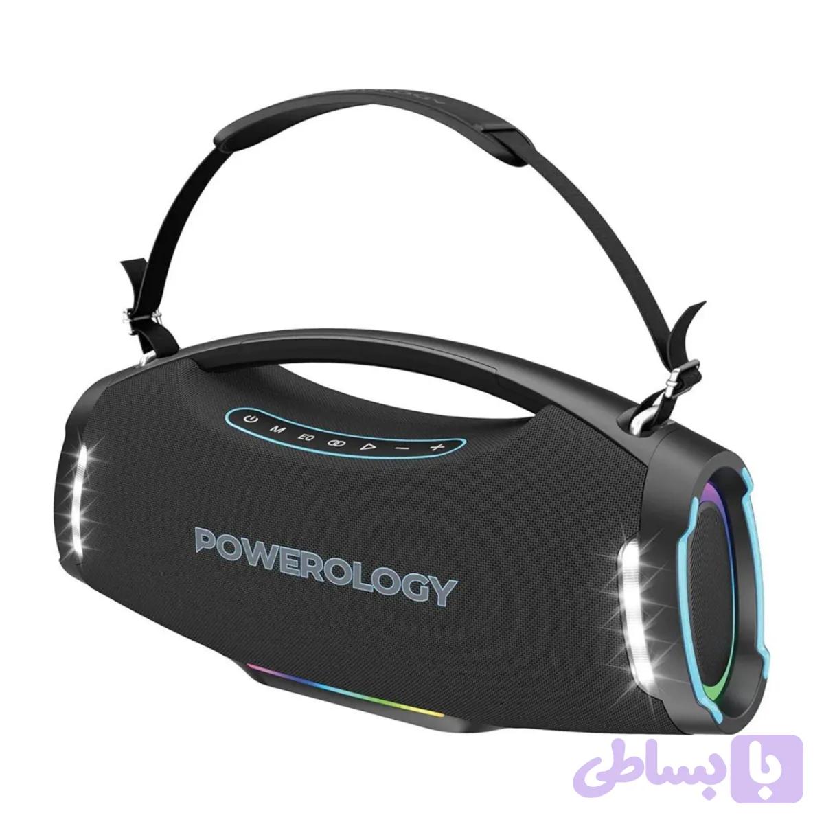 اسپیکر بلوتوثی قابل حمل Powerology Rock 350W مدل PWF9 | نورپردازی RGB و توان 350 وات