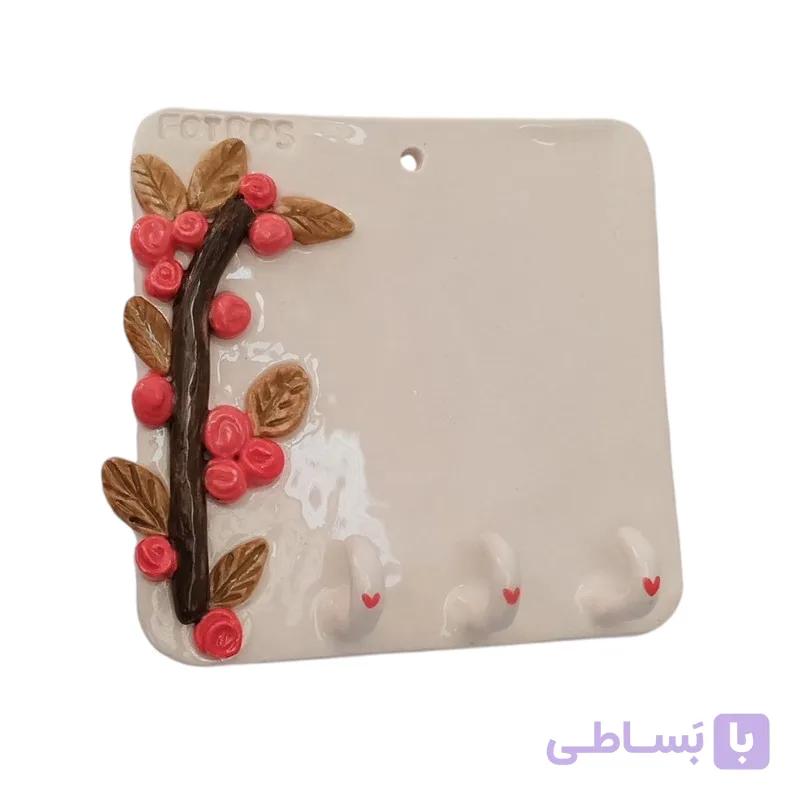 جا کلیدی دست ساز سرامیکی طرح رز