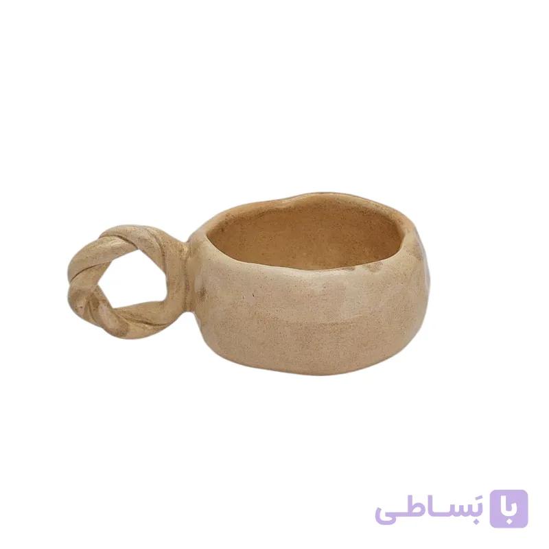 ماگ دستساز سرامیکی طرح بافت دفرمه