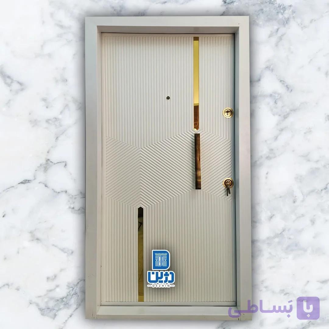 درب ضد سرقت مدرن cnc (سی ان سی) رنگ سفید — تصویر 1