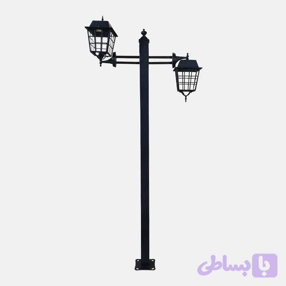 چراغ پارکی آلومینیومی دوشعله شیوا — تصویر 1