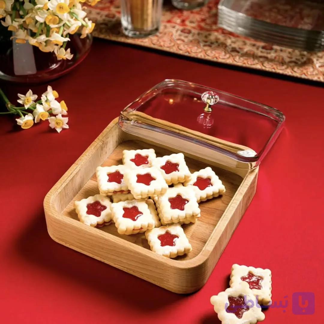 بیسکویت خوری چوبی دربدار لیمون کد2239