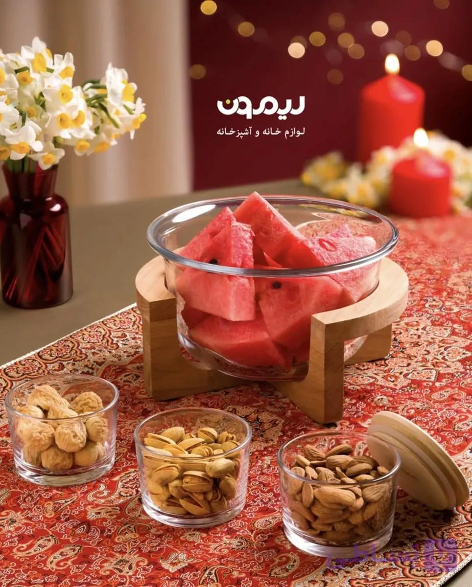 کاسه سرو پایه چوبی کدکالا 2166