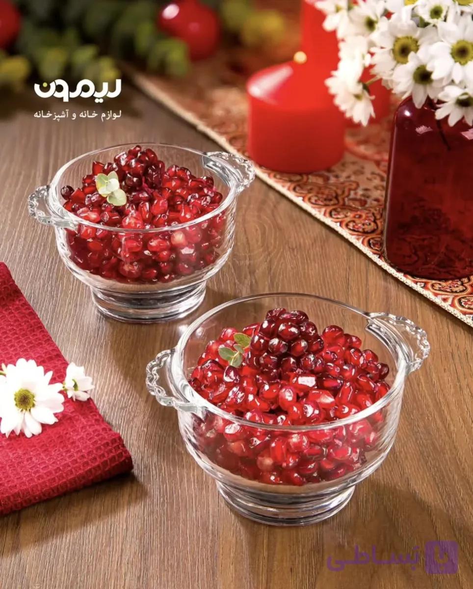 کاسه شیشه ای پذیرایی (سوپ ) جفتی لیمون کدکالا 2330