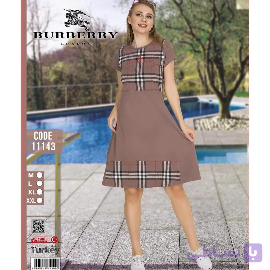 پیراهن نخی اسپرت burberry