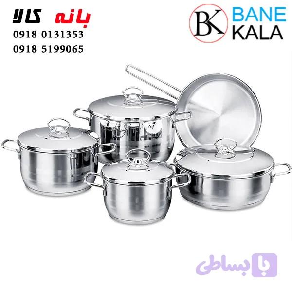 سرویس قابلمه ۹ تیکه استیل کرکماز