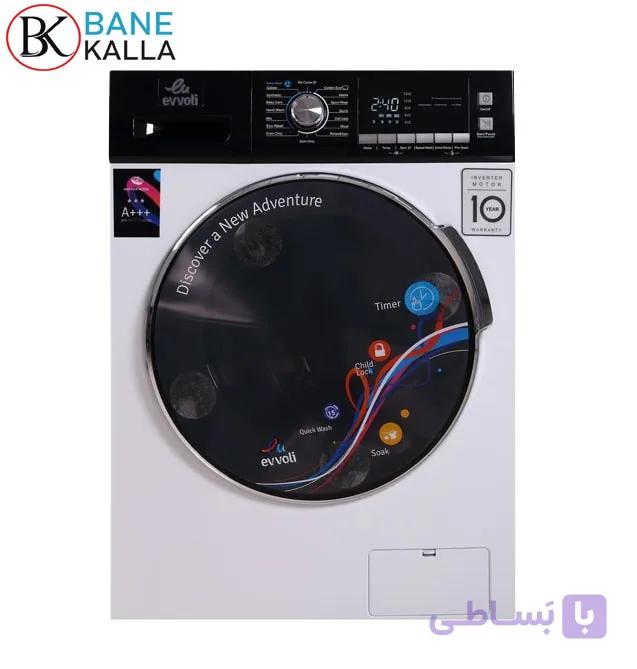 ماشین لباسشویی ایوولی مدل EVWM-FBLH-1014W