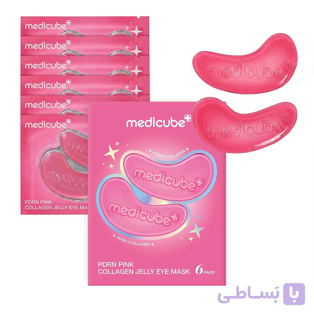 پچ هیدروژلی زیر چشم کلاژن و PDRN مدی کیوب آبرسان، ضد پف و تیرگی و ضد چروک — تصویر 1