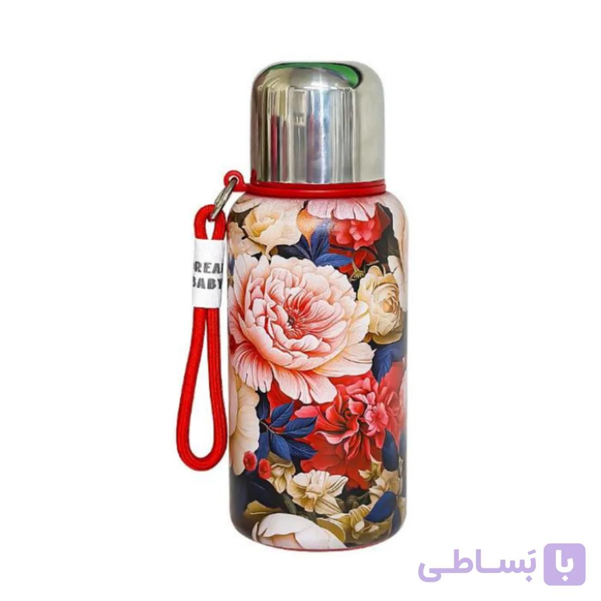 فلاسک استیل ۳۱۶ طرح گلدار سرد و گرم