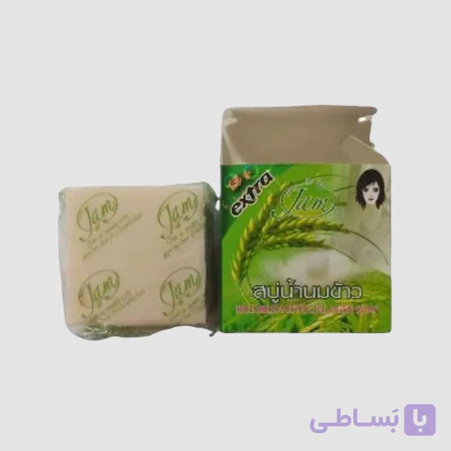 صابون برنج جم تایلندی اصلی گیاهی،روشن کننده پوست 1 عدد — تصویر 1