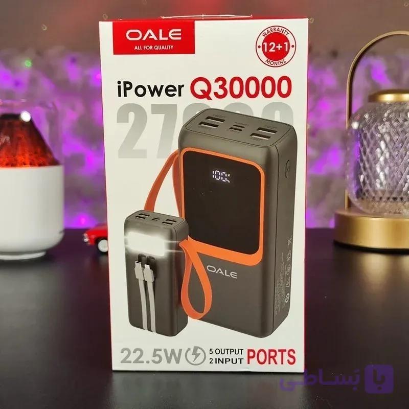 پاوربانک OALE مدل Q30000 ظرفیت 30 هزار میلی آمپر