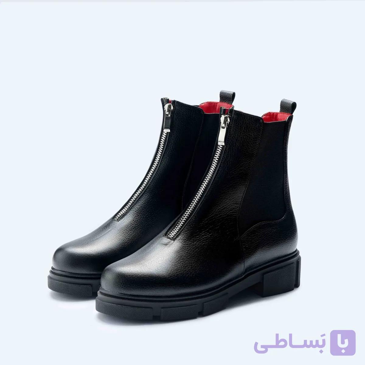نیم‌بوت  چرم اسنو زیپی ژاوا — تصویر 1