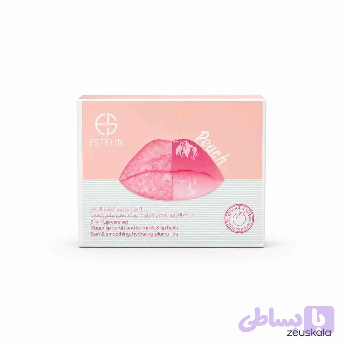 پک مراقبت لب ۳ کاره استلین (عصاره هلو) — تصویر 1