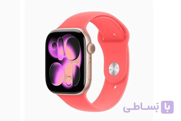 اپل واچ سری 11آلمینیوم 46 میلی متری – GPS – بند Rubber – مدل Solo Loop – گارانتی 18 ماهه — تصویر 1