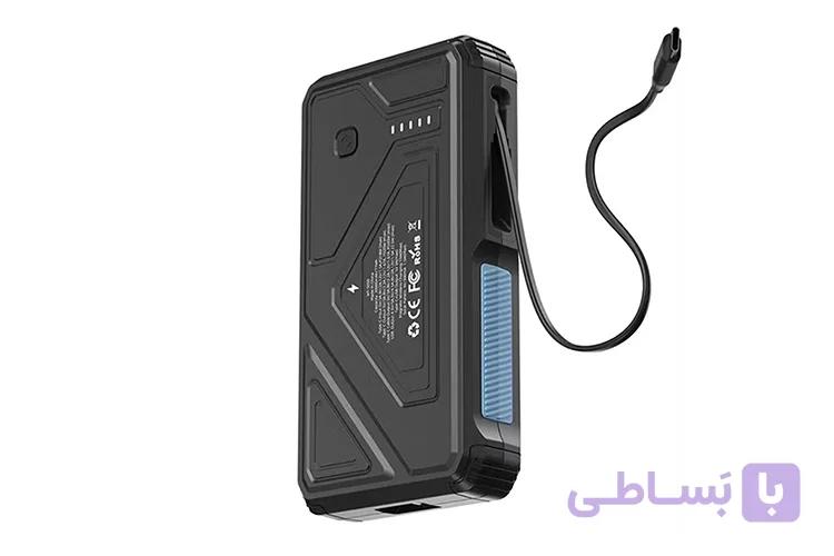 پاوربانک خورشیدی پاورولوژی Powerology PP076 ظرفیت 20000 میلی‌آمپر — تصویر 1