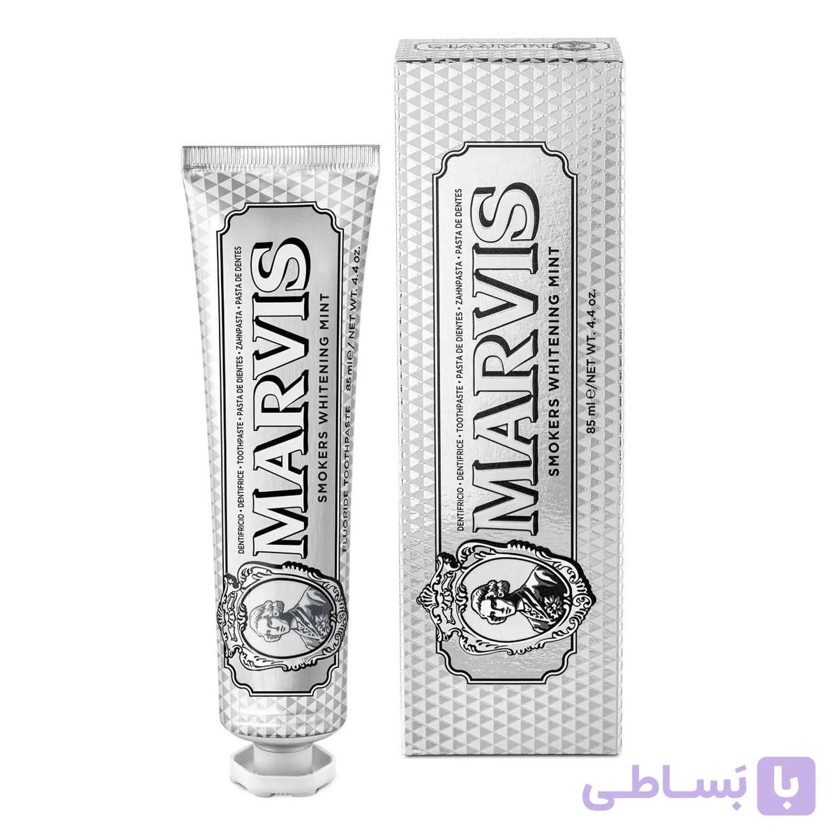 خمیردندان مارویس سفیدکننده مینی سایز اصل | Marvis Whitening Mint Mini