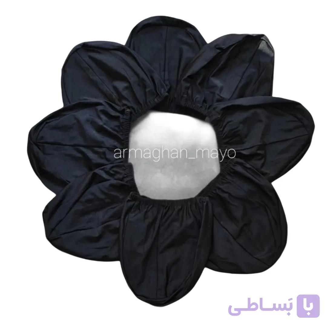کلاه شنا پارچه ای مشکی سایزبزرگ کد۱۵۶