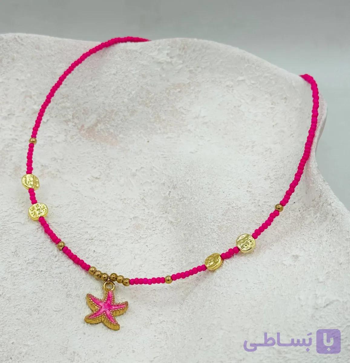 گردنبند زنانه ستاره دریایی طراحی خاص و ساحلی
