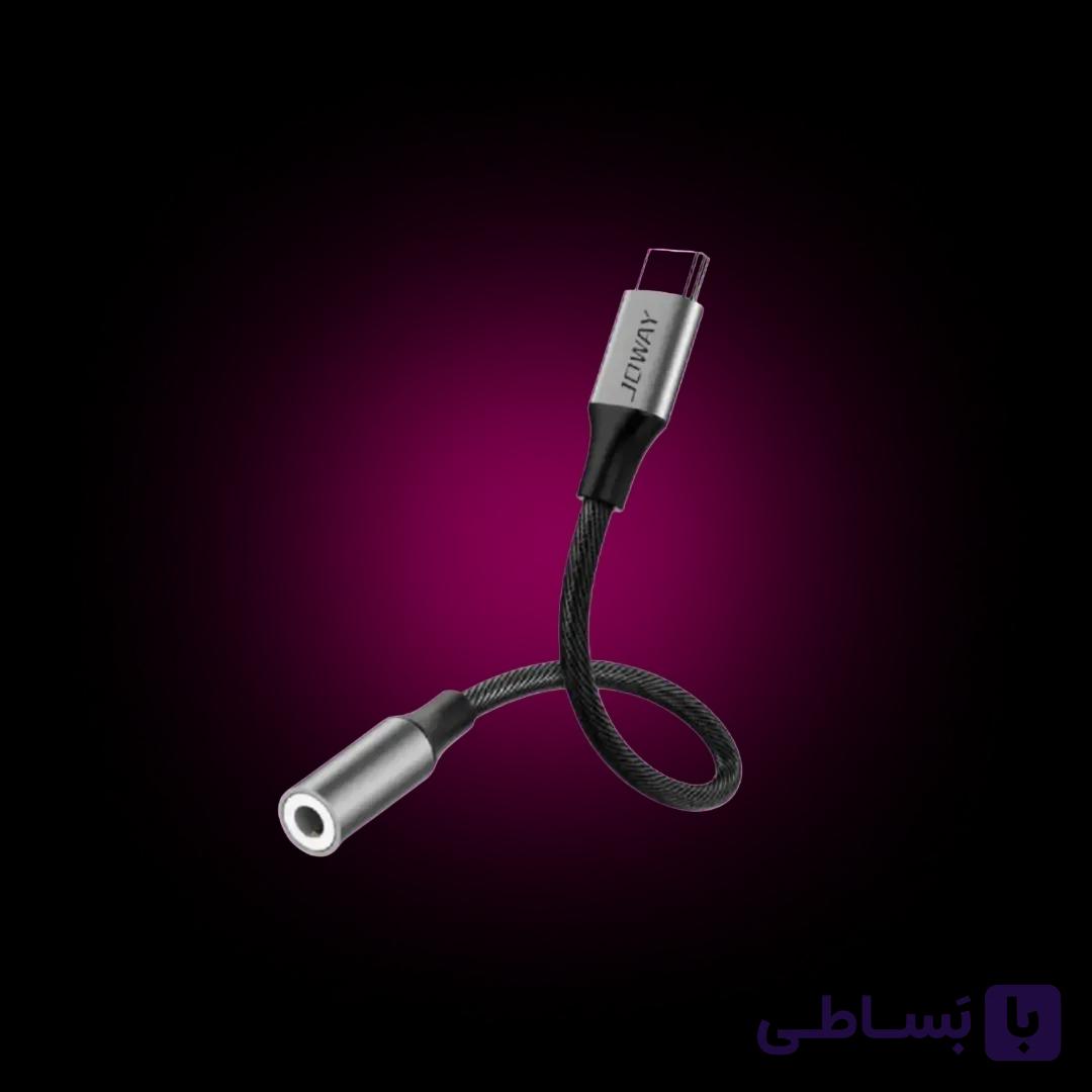 مبدل USB-C به 3.5 میلی متری جووی مدل TC-19 طول 0.12 متر — تصویر 1