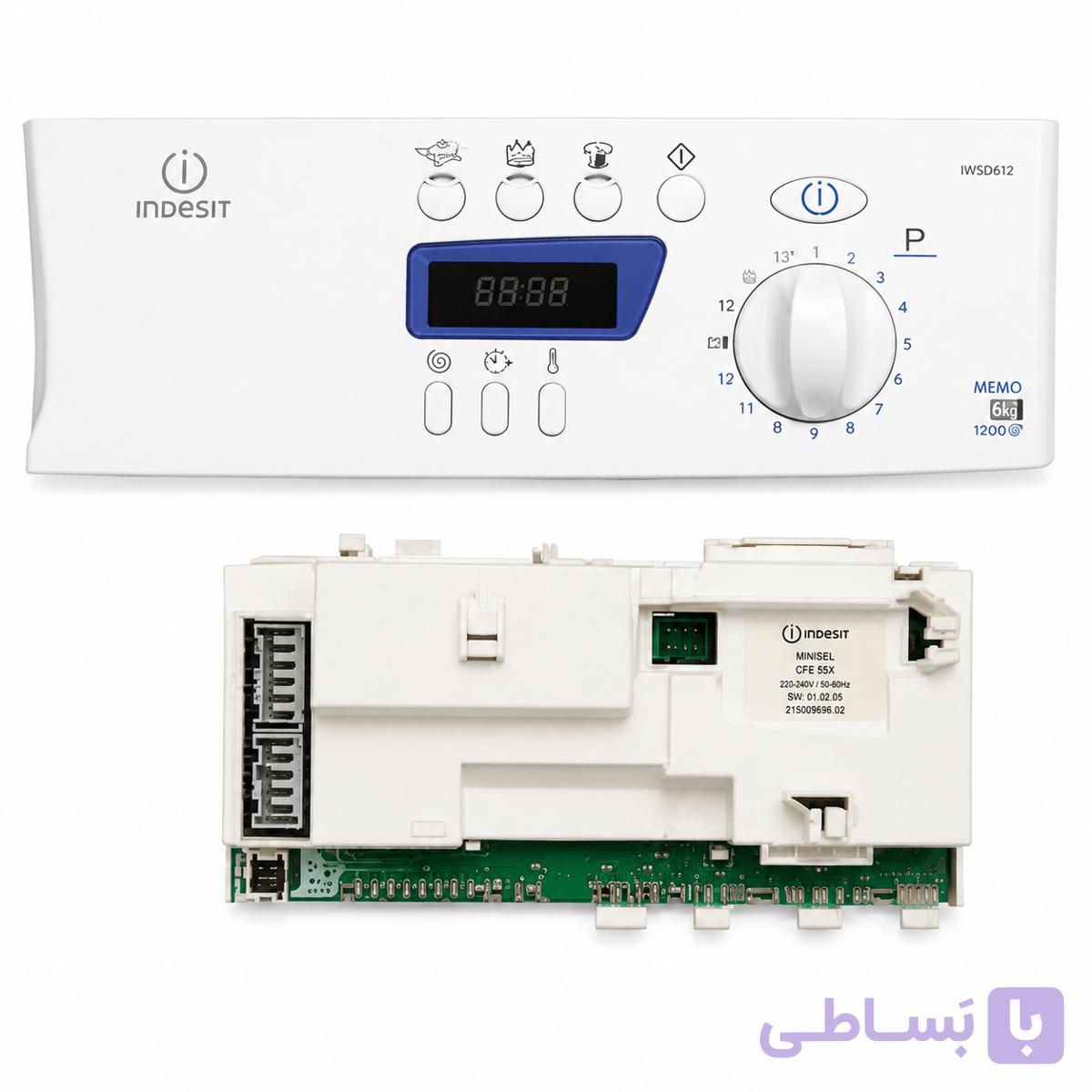 برد و نمایشگر لباسشویی ایندزیت — تصویر 1