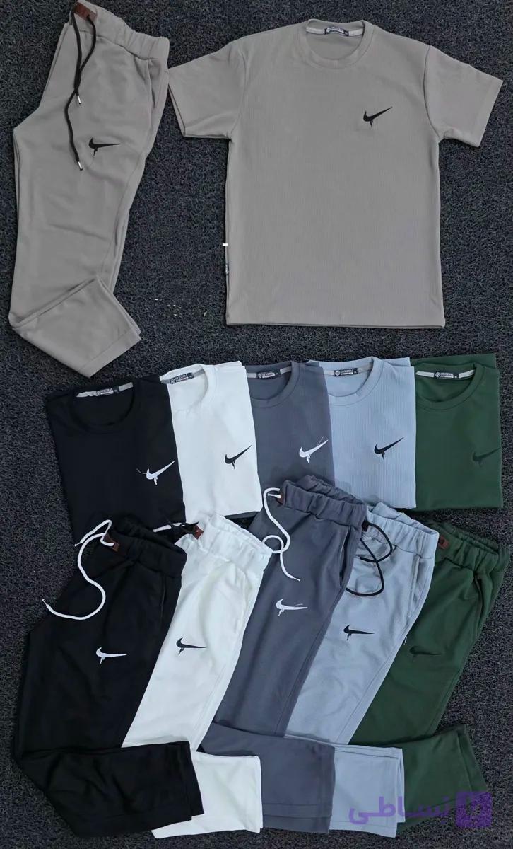 ست تیشرت شلوار مدل نایکی (Nike) پارچه مراکشی با کیفیت (رنگ بندی متنوع)