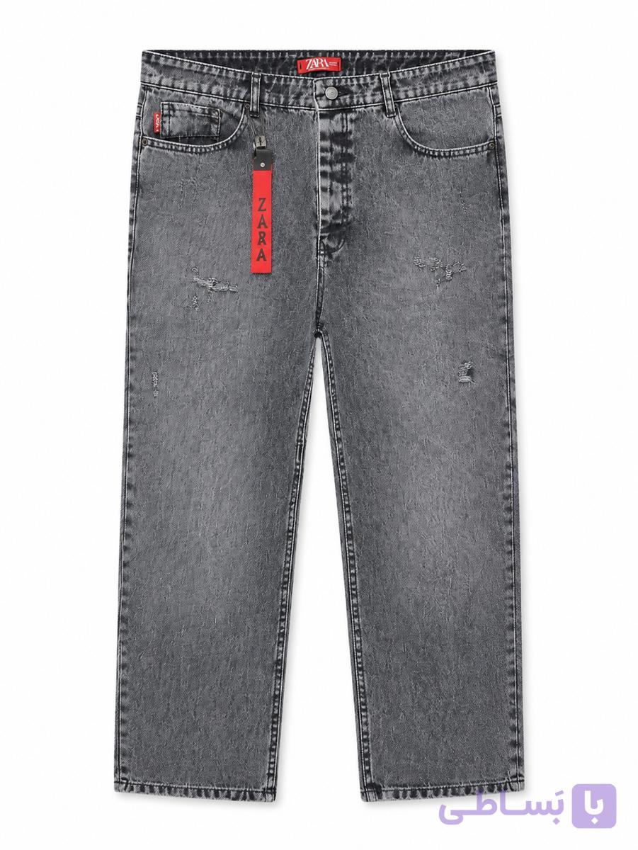 شلوار جین مردانه زارا (ZARA) / 2 رنگ خفن مدل بگ استایل زاپدار