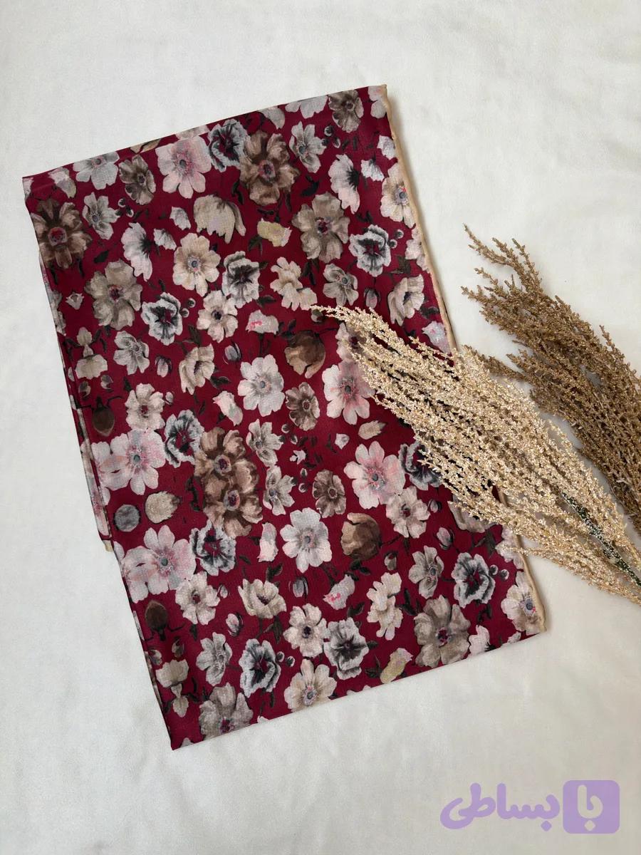 روسری ابریشم طرح گل (کد DPLEG)