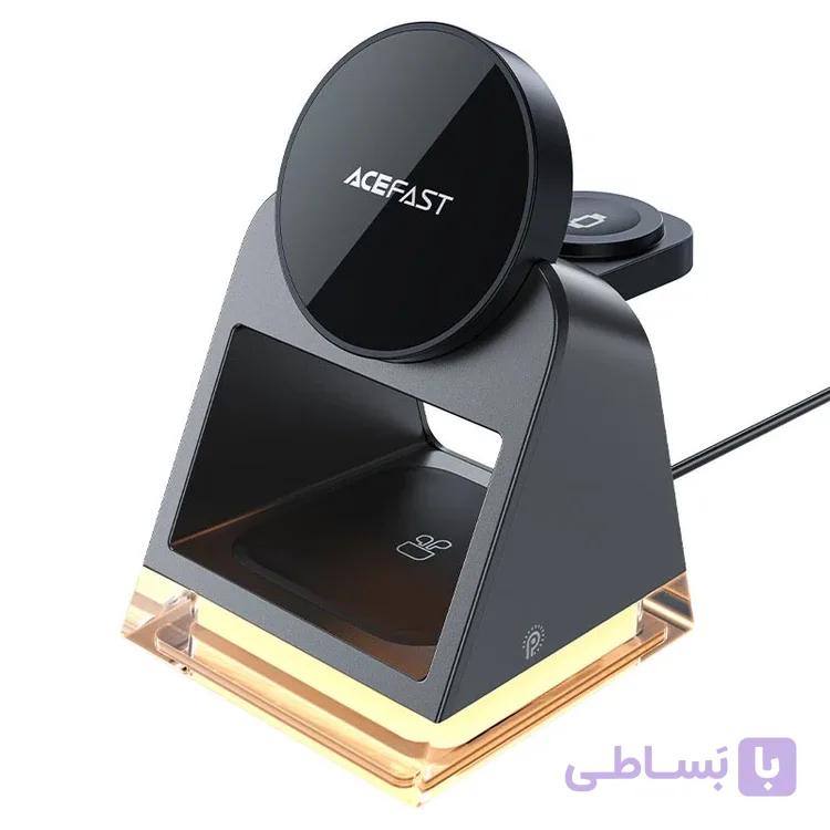 استند و شارژر وایرلس چند کاره مگ سیف ایس فست ACEFAST E17 با قابلیت شارژ اپل واچ — تصویر 1