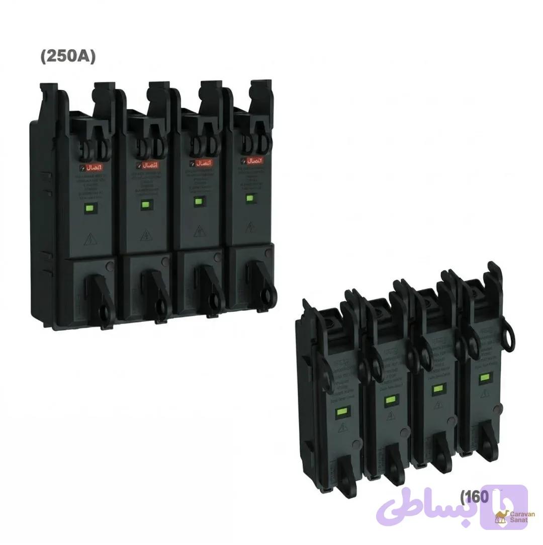 کلید فیوز هوایی کابل خودنگهدار 160 آمپر – 3 پل + روشنایی (بدون فیوز) برند اتصال