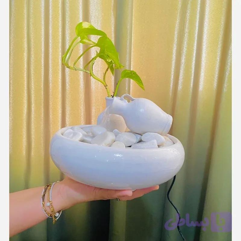 آبنمای دکوری دوکوزه سفید