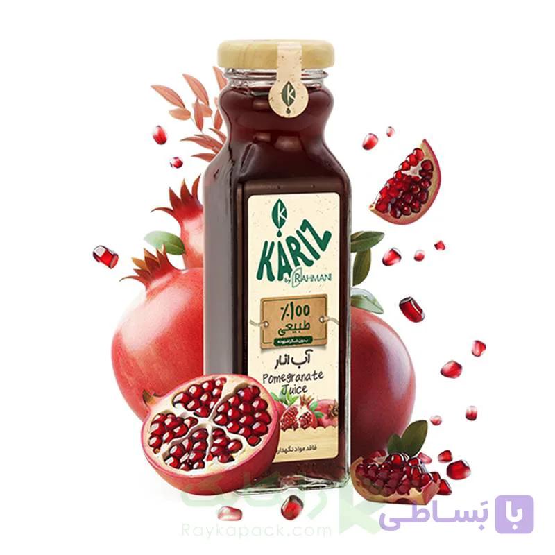 آبمیوه انگور کاریز 200 میلی لیتری شیشه ای با ارسال فوری