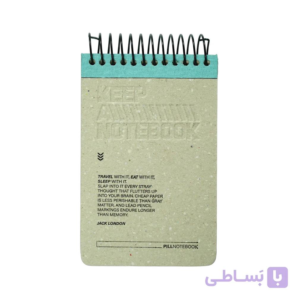 دفتریادداشت15*9 متوسط جلد سخت سیم از بالا پیل سری پالپ — تصویر 1