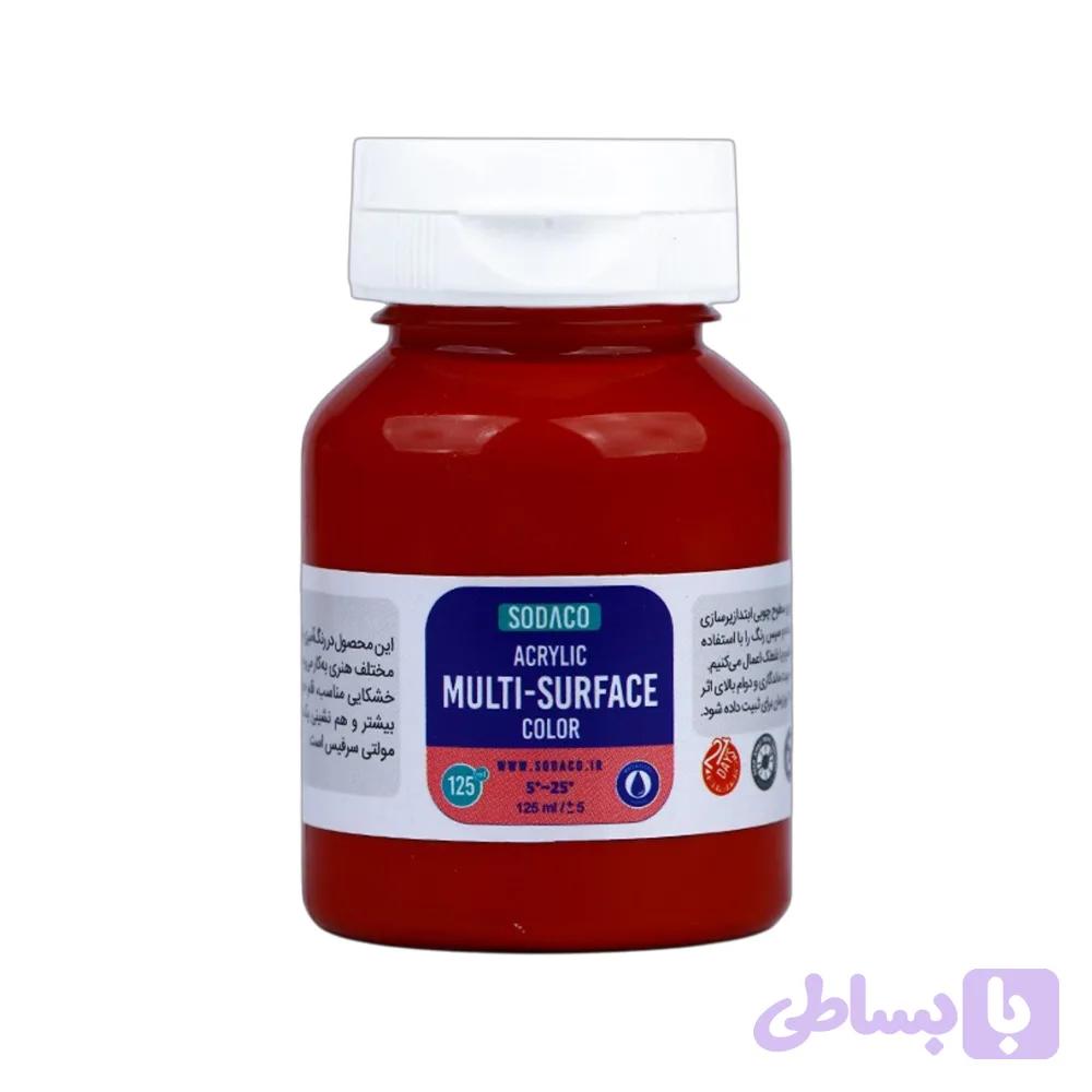 مولتی سورفیس(رنگ همه کاره) ساده 125میل قرمز سوداکو کد02406