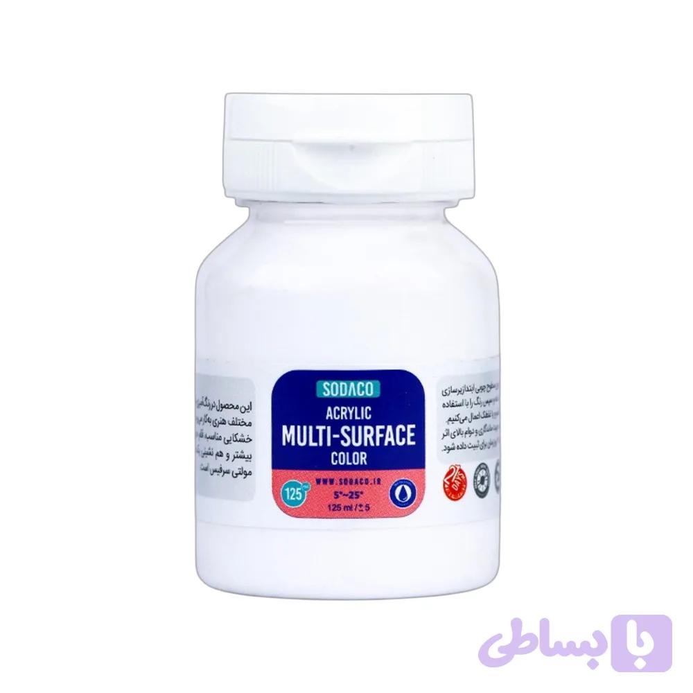 مولتی سورفیس(رنگ همه کاره) ساده 125میل سفید سوداکو کد02440