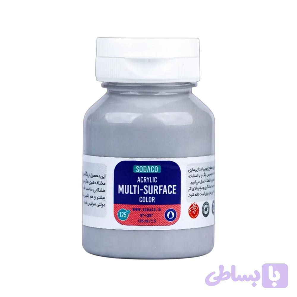 مولتی سورفیس(رنگ همه کاره) ساده 125میل طوسی سوداکو کد02495