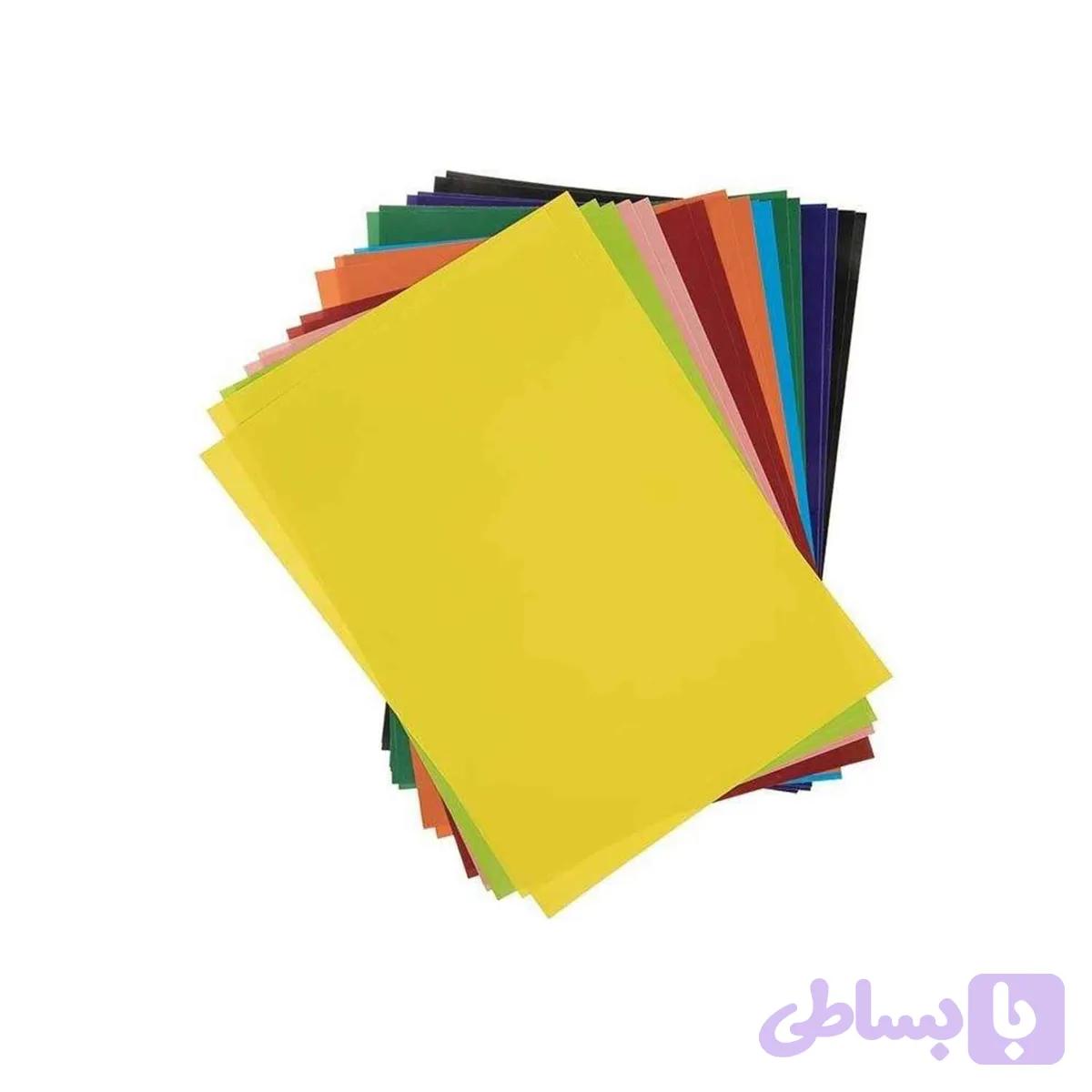 کاغذ 10رنگ دورو رنگی صبا متالیک بسته 10برگی