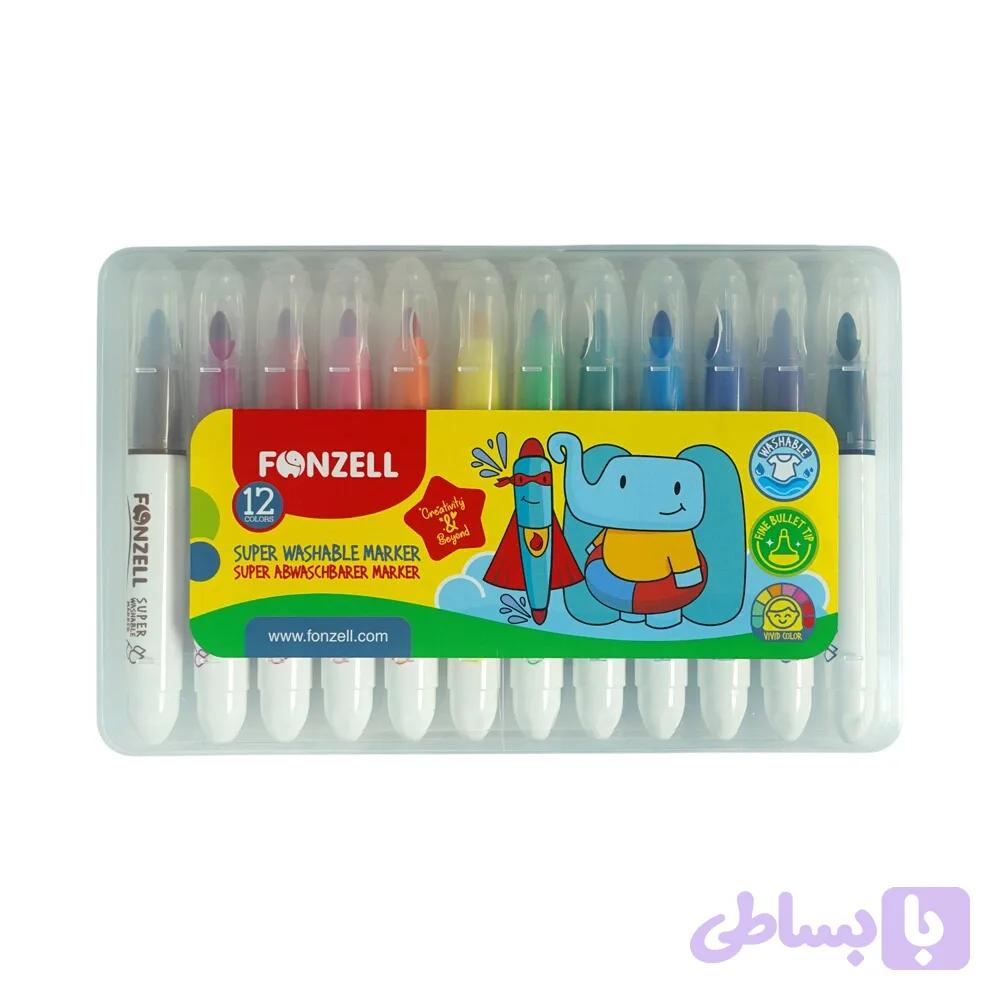 ماژیک نقاشی12رنگ(قابل شستشو) فونزل کد463002 — تصویر 1