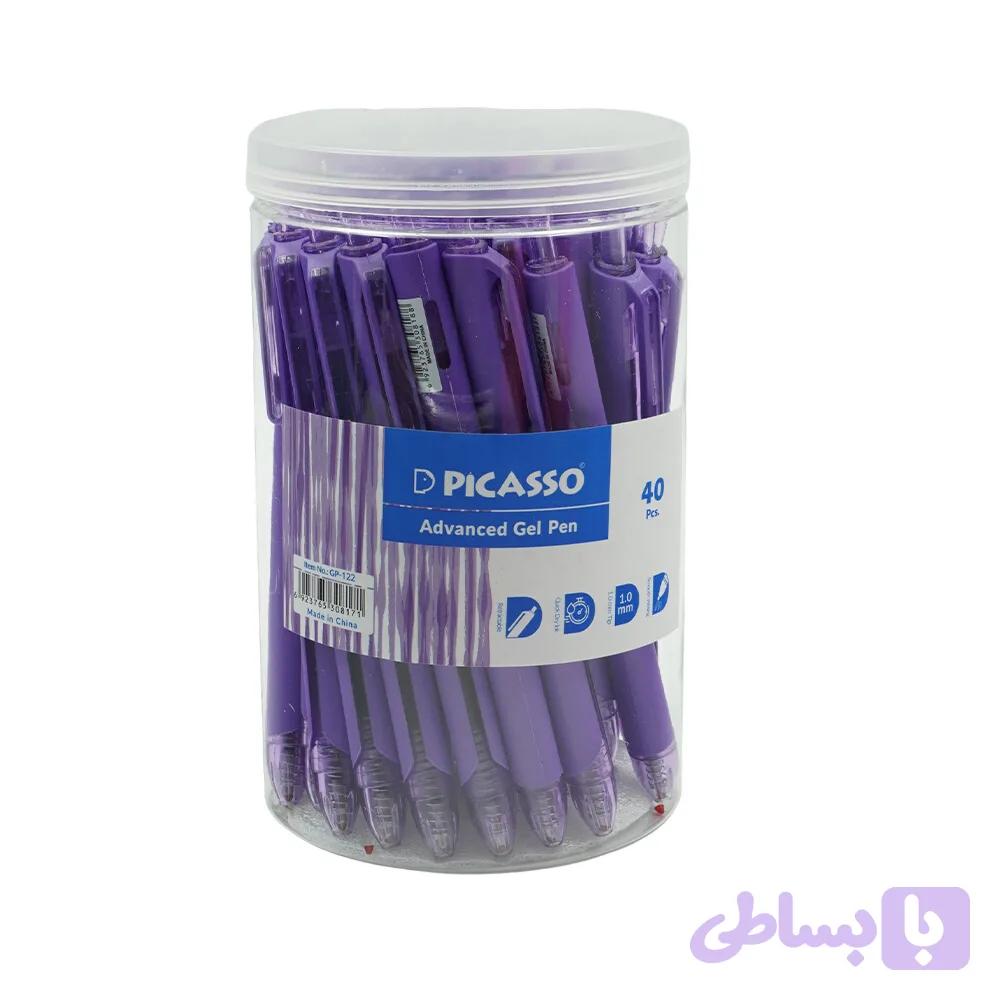 روان نویس 1/0ژل فشاری بنفش لیوانی پیکاسو کدGP-122 — تصویر 1