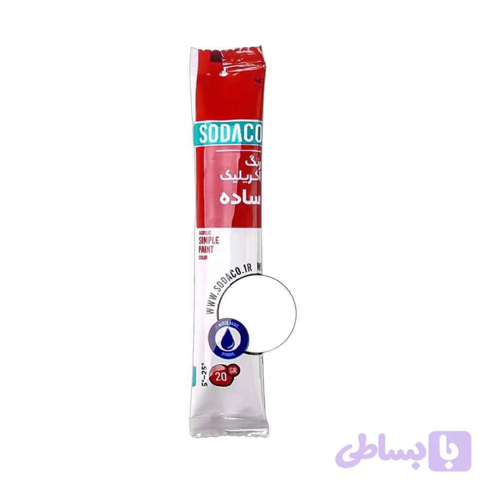 اکریلیک ساده ساشه20میل سوداکو سفید کد20340