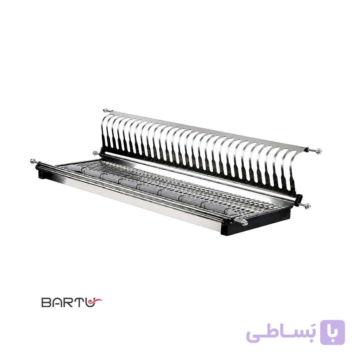 آبچکان استیل کابینتی یک طبقه سینی دار پلاتین کد 1020 — تصویر 1