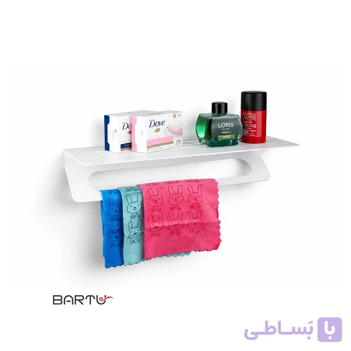 شلف دیواری فلزی جا حوله ای آیلین هوم کد 005 — تصویر 1
