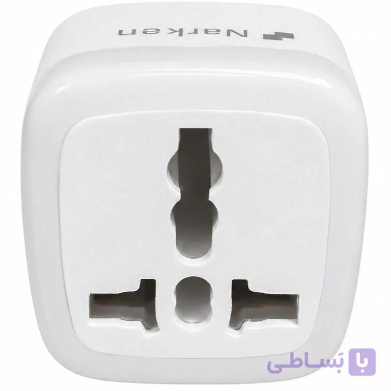 مبدل برق 3 به 2 نارکن Narkan مدل A06N-1 اورجینال – سفید — تصویر 1